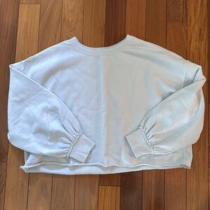 Cropped sweatshirt, Baby blue color, Z supply brand, Size Medium